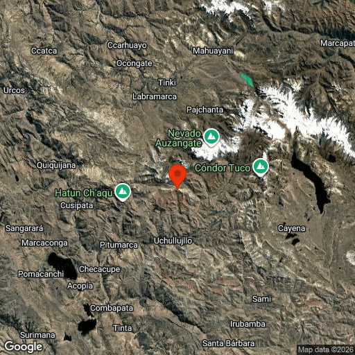 Map of Red Valley and Rainbow Mountain