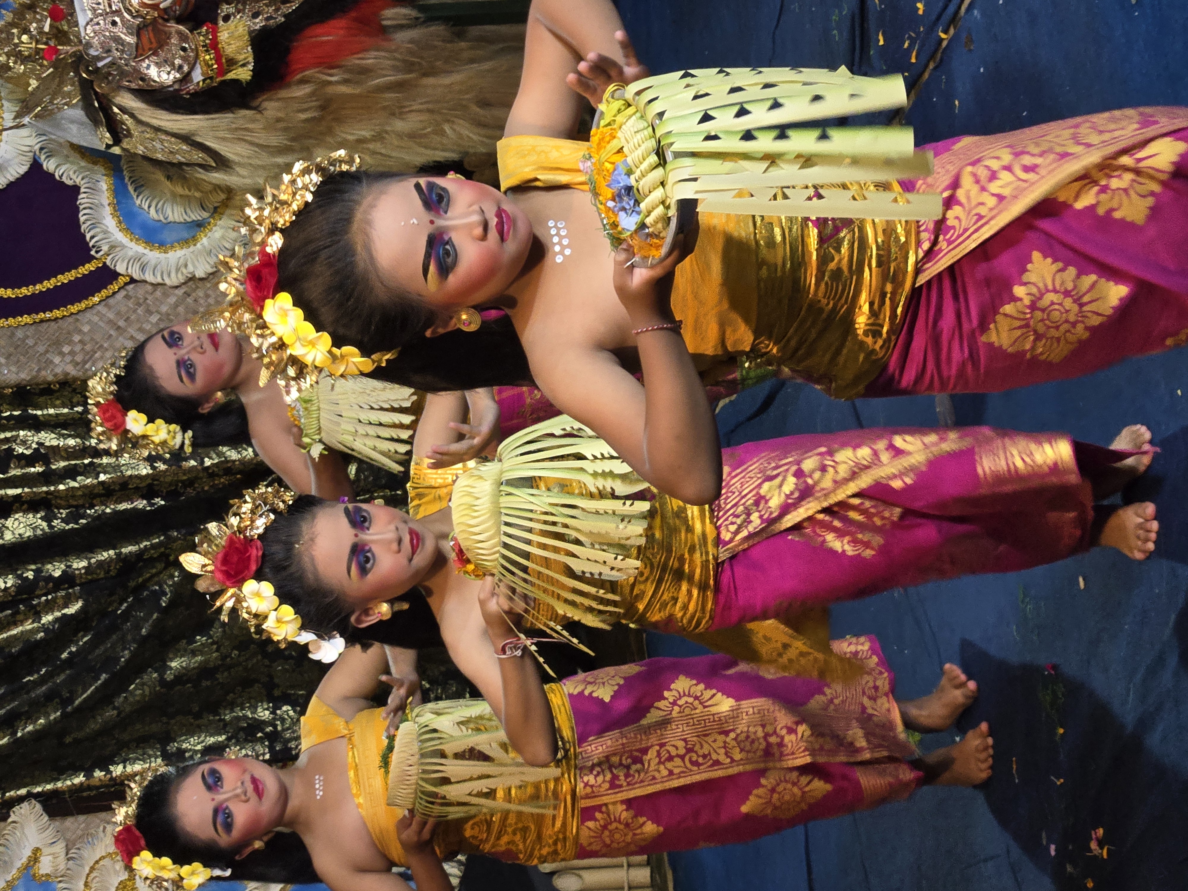 Traditional Dresses and Dance at Galungan Festival in Bali