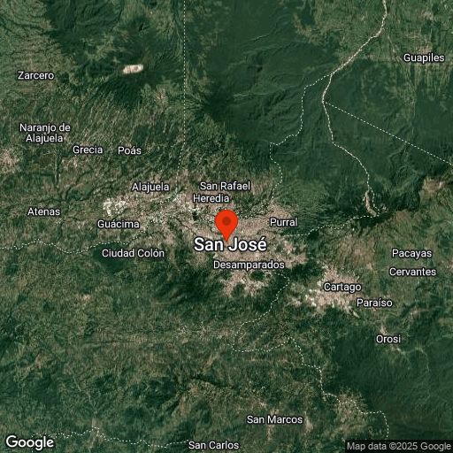 Map of San Jose & Alajuela
