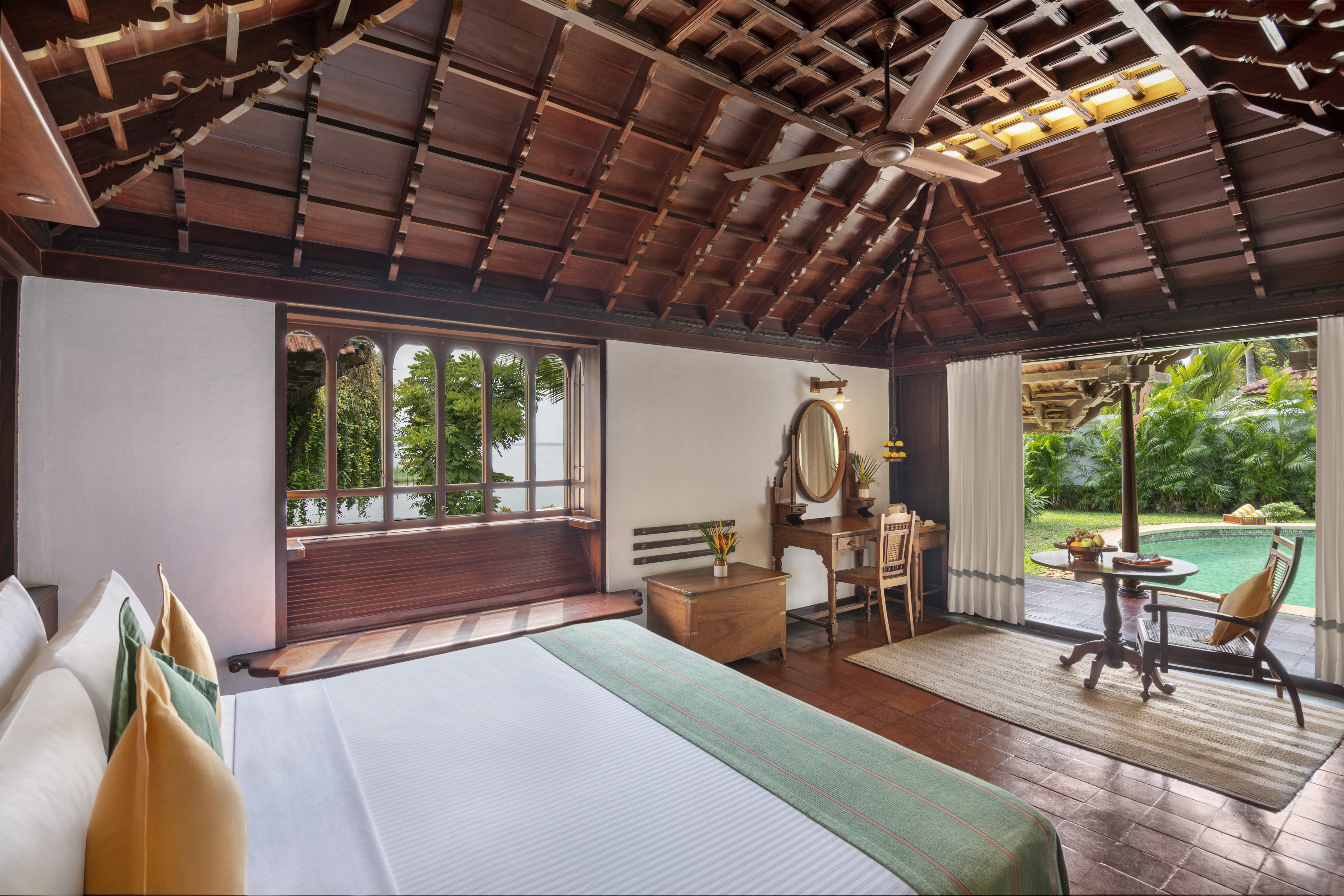 Meandering Pool Duplex Villa Interior Kumarakom Lake Resort