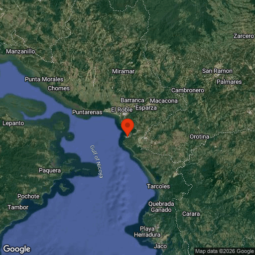 Map of Puerto Caldera - Embark Cruise