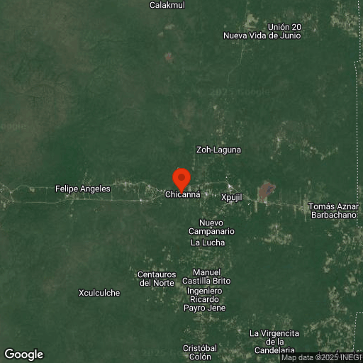 Map of Chicanná & Calakmul