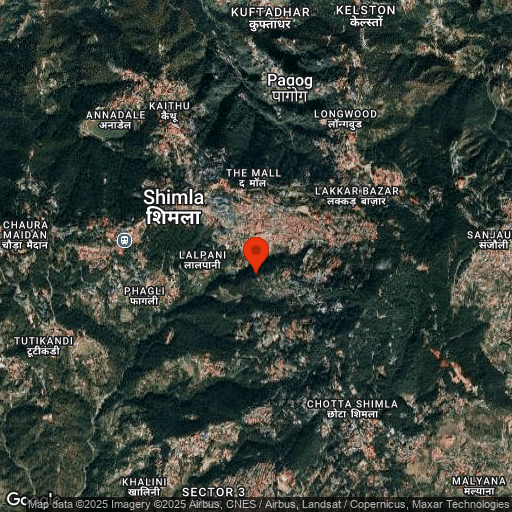 Map of Clarkes Hotel, Shimla