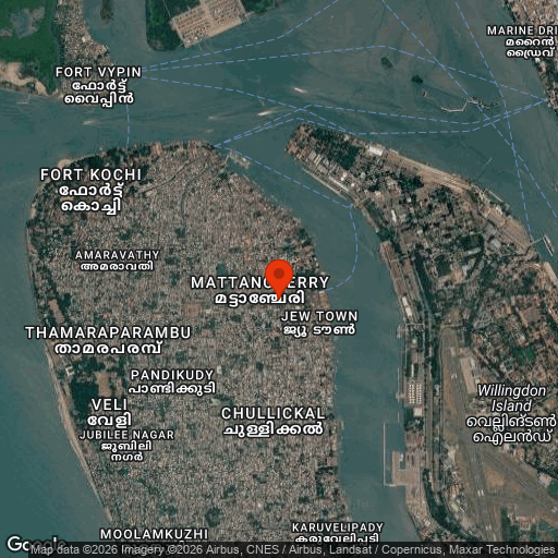 Map of The Postcard Mandalay Hall, Kochi