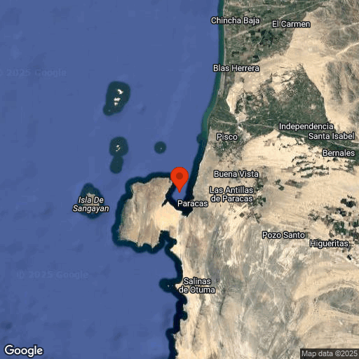 Map of Paracas & Ballestas Islands