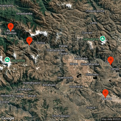 Map of Inca Archaeology