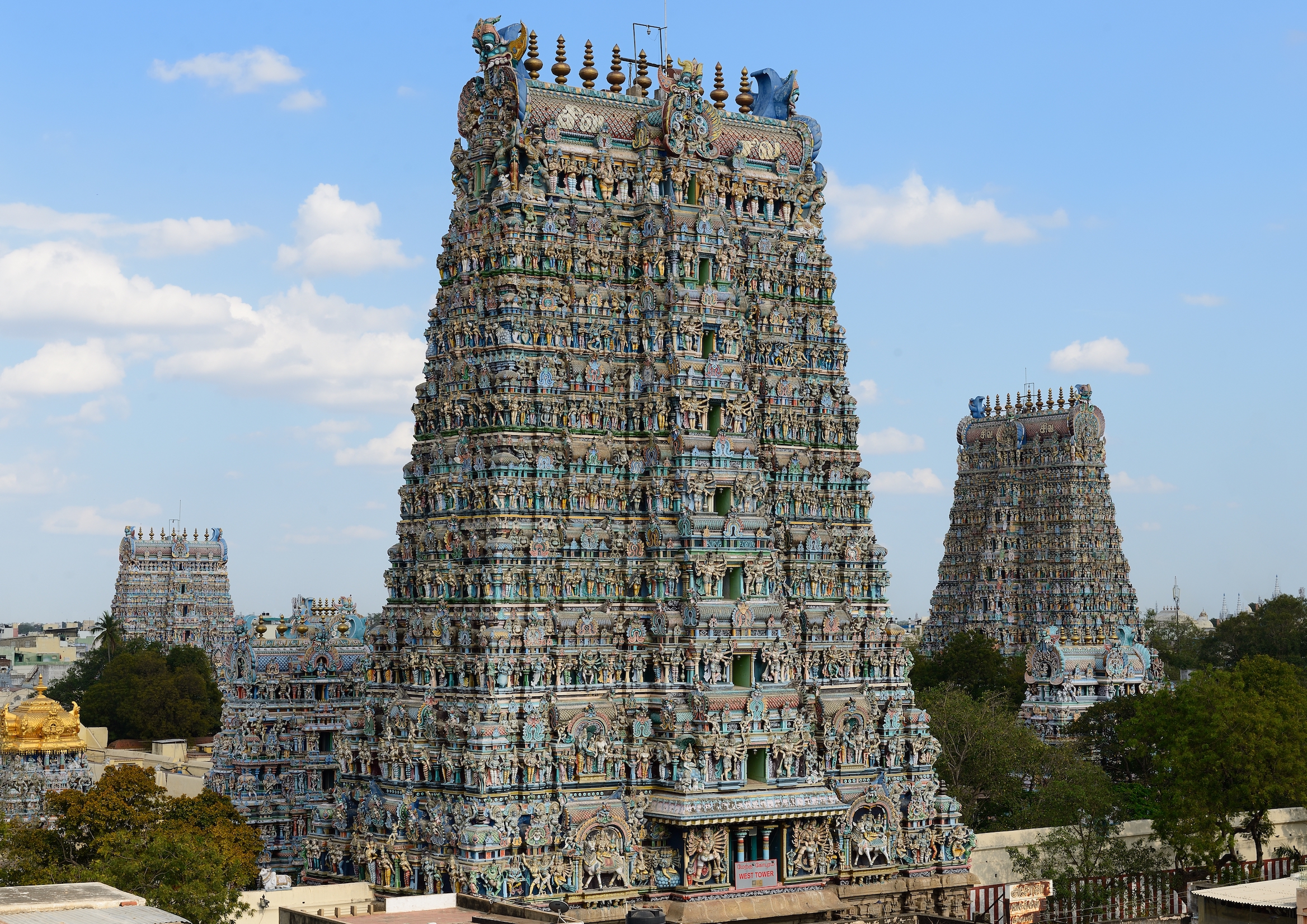Meenakshi Temple Gopurams, Madurai