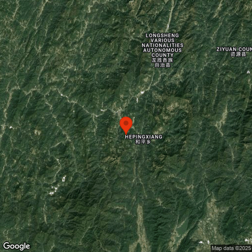 Map of Longji Rice Terraces