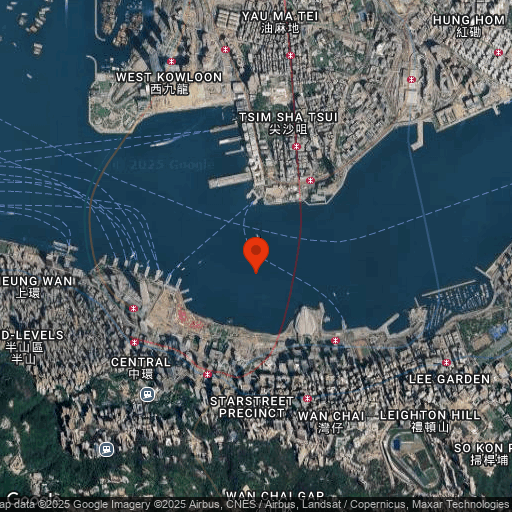 Map of Victoria Harbour & Star Ferry