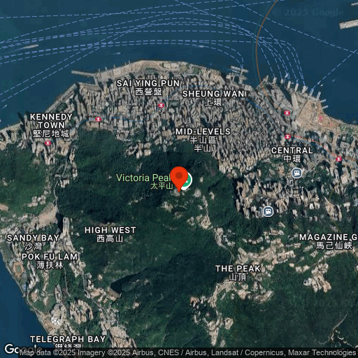 Map of Victoria Peak