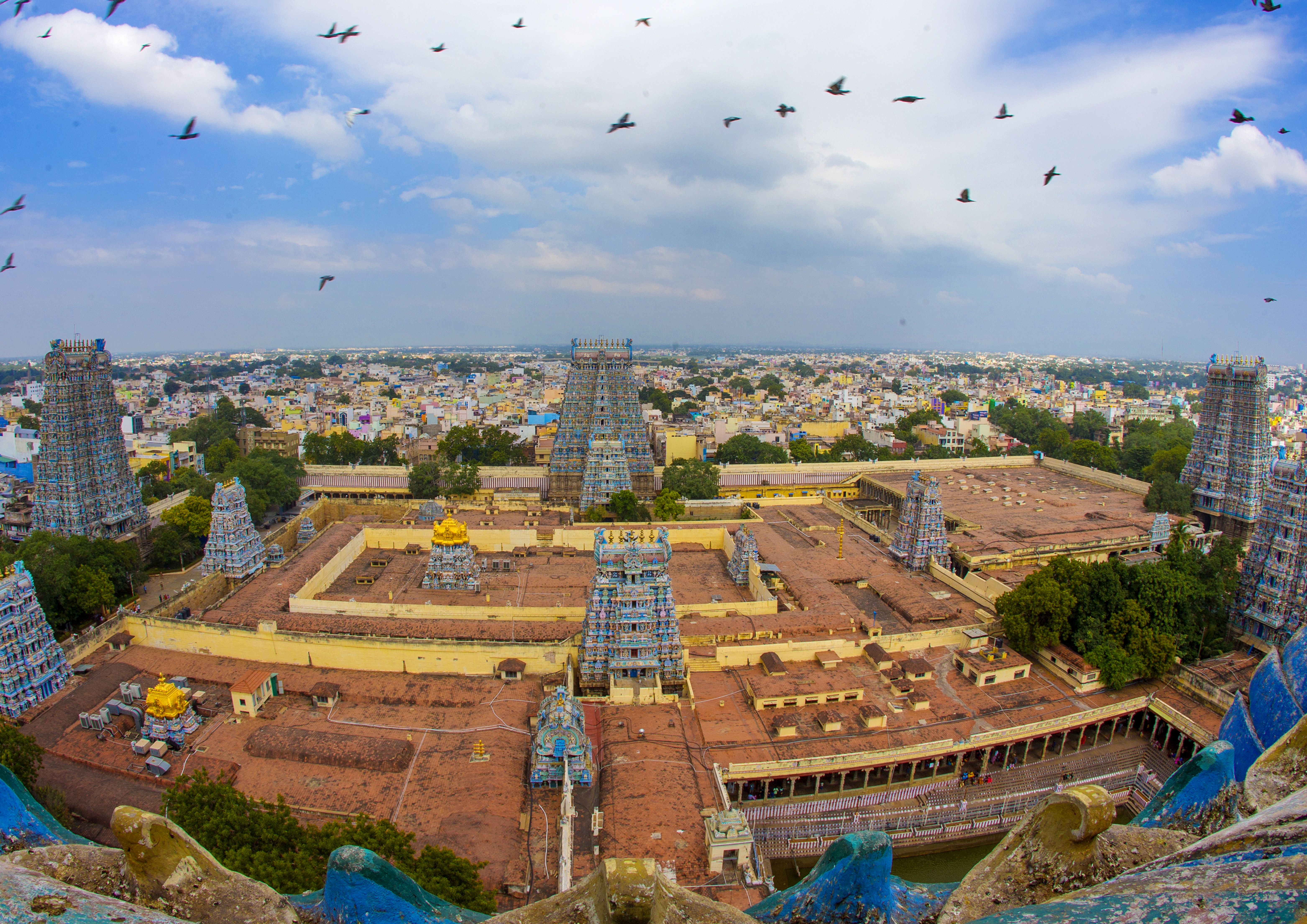 Meenakshi Temple Aerial, Madurai