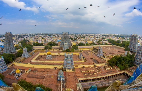 Meenakshi Temple Aerial, Madurai