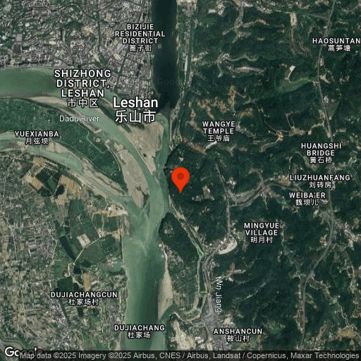 Map of Leshan Giant Buddha