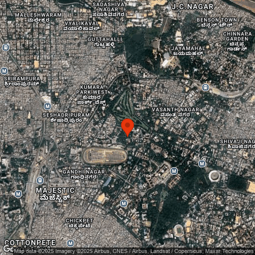 Map of Taj West End, Bangalore
