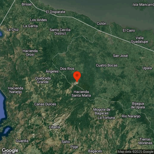 Map of Rincon de la Vieja