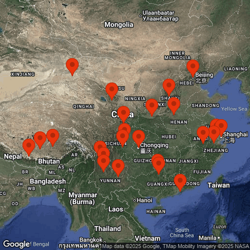 Map of China - VISA-FREE