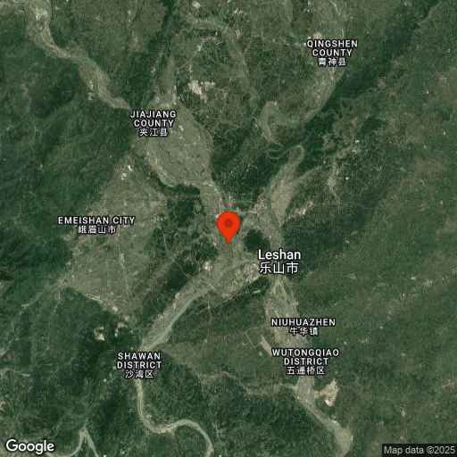Map of Leshan and Mount Emei
