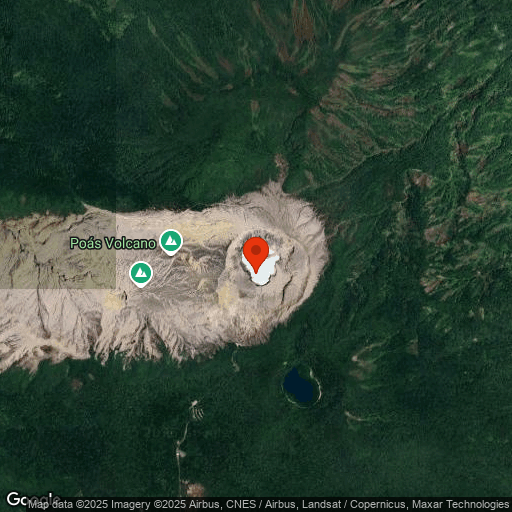 Map of Poas Volcano