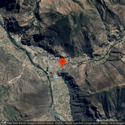 Map of Mountain Lodges of Peru