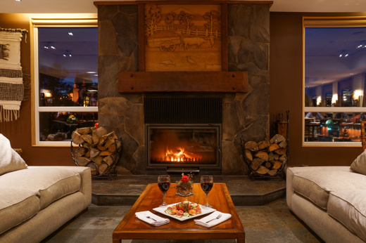 Fireplace.