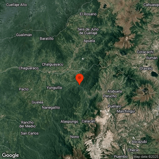 Map of The Northern Sierra & Otavalo Market